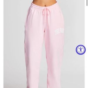 THE BAR varsity sweat suit blush/ white— sweatpants